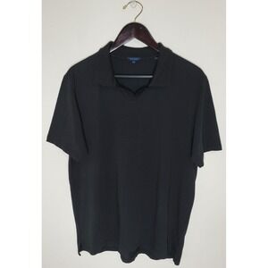 Patrick Assaraf Mens Size XXL Luxury Polo Shirt Pure Pima Cotton Blend Black